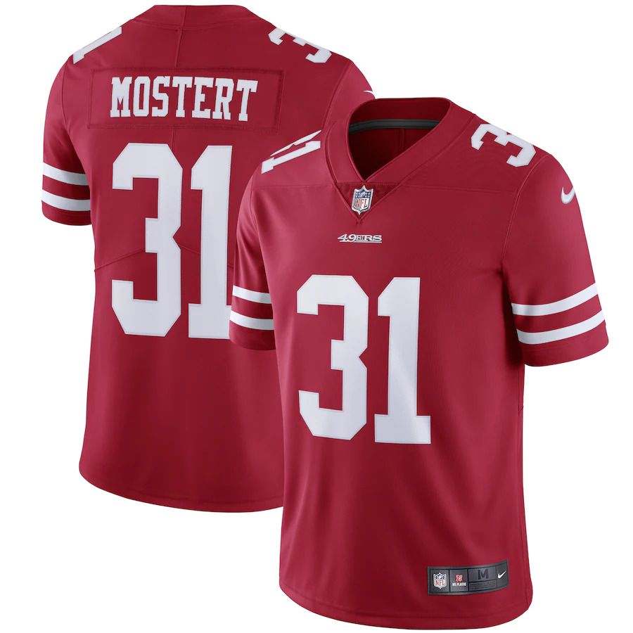 Men San Francisco 49ers #31 Raheem Mostert Nike Scarlet Vapor Limited NFL Jersey->san francisco 49ers->NFL Jersey